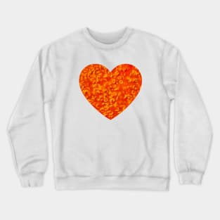 Alphabet Pasta in Red Tomato Sauce Food Photograph Heart Crewneck Sweatshirt